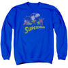 JLA - Superman Rough Distress Adult Crewneck Sweatshirt