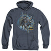 JLA - Batman Collage Adult Heather Hoodie