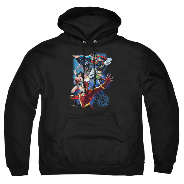 JLA - Galactic Attack Color Adult Pullover Hoodie