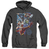 JLA - Galactic Attack Color Adult Heather Hoodie