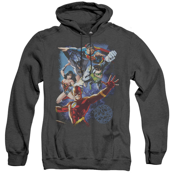 JLA - Galactic Attack Color Adult Heather Hoodie