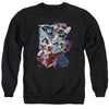 JLA - Galactic Attack Color Adult Crewneck Sweatshirt