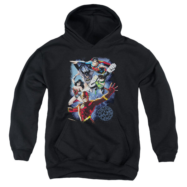 JLA - Galactic Attack Color Youth Hooded Sweatshirt