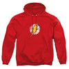 JLA - Destroyed Flash Logo Adult Pullover Hoodie