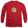 JLA - Destroyed Flash Logo Adult Long Sleeve