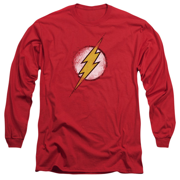 JLA - Destroyed Flash Logo Adult Long Sleeve