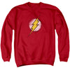 JLA - Destroyed Flash Logo Adult Crewneck Sweatshirt