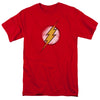 JLA - Destroyed Flash Logo Adult Regular Fit Short Sleeve