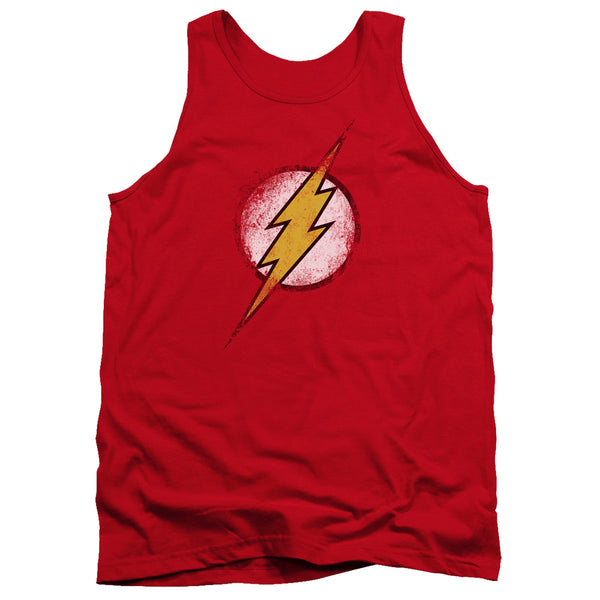 JLA - Destroyed Flash Logo Adult Tank Top
