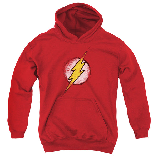 JLA - Destroyed Flash Logo Youth Hooded Sweatshirt