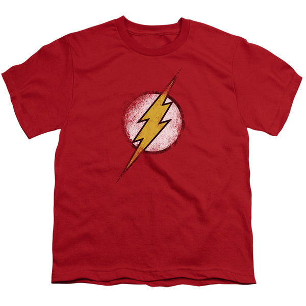 JLA - Destroyed Flash Logo Youth Short Sleeve