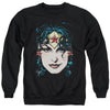 Dco JLA - Wonder Woman Head Adult Crewneck Sweatshirt