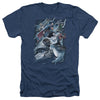 JLA - Ride The Lightening Adult Regular Fit Heather Short Sleeve