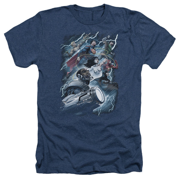 JLA - Ride The Lightening Adult Regular Fit Heather Short Sleeve