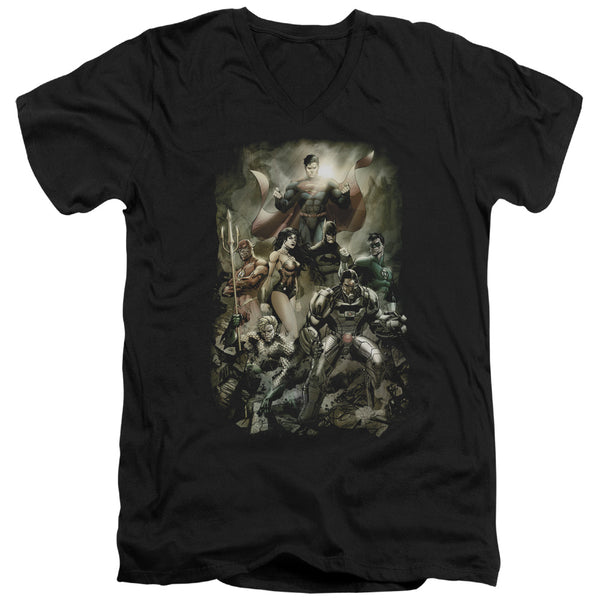 JLA - Aftermath Adult Slim Fit V Neck Cotton