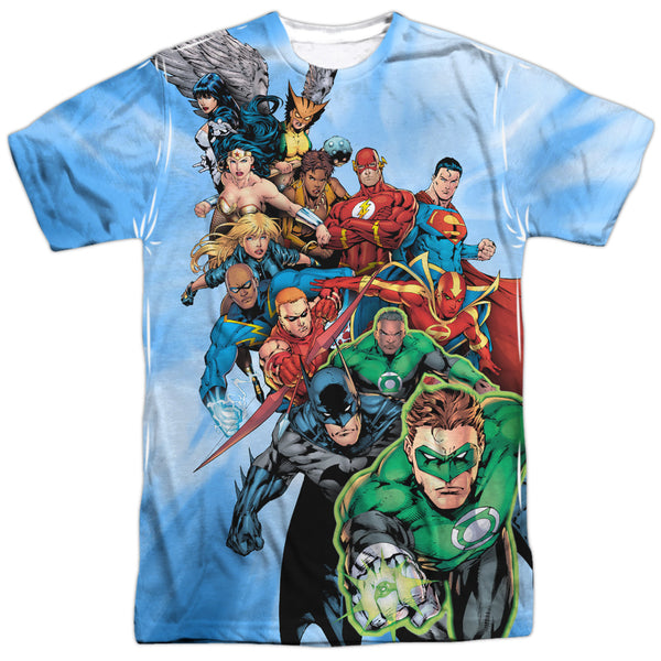 JLA - Heroes Unite Adult Regular Fit Short Sleeve 100% Poly