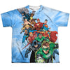 JLA - Heroes Unite Youth Short Sleeve 100% Poly