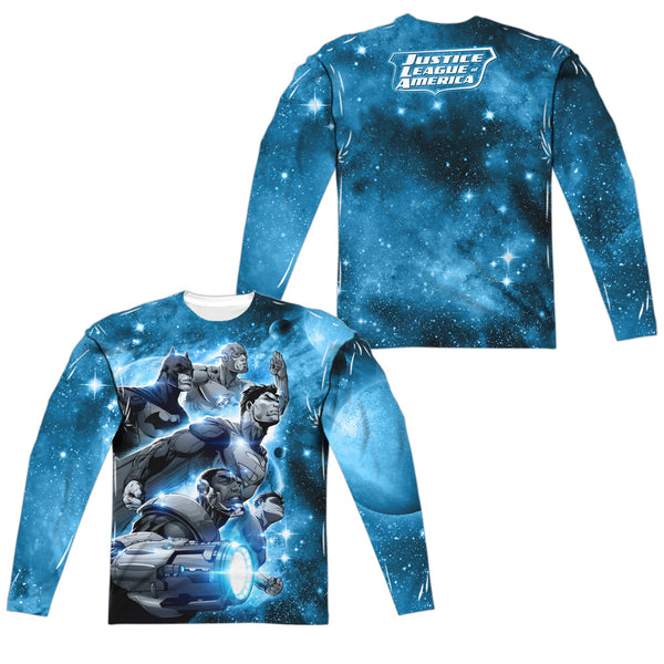 JLA - Atmospheric (Front - Back Print) L - S Adult Poly Crew