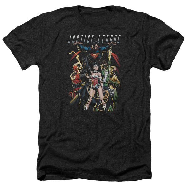 JLA - Dark Days Adult Regular Fit Heather Short Sleeve