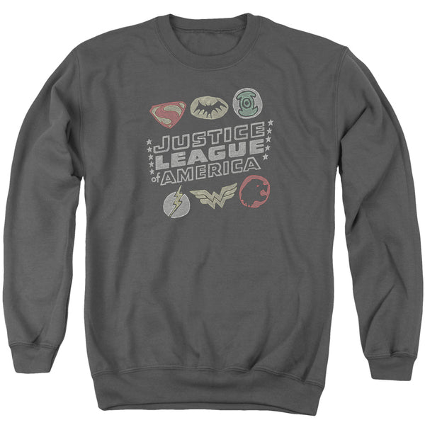 JLA - Symbols Adult Crewneck Sweatshirt