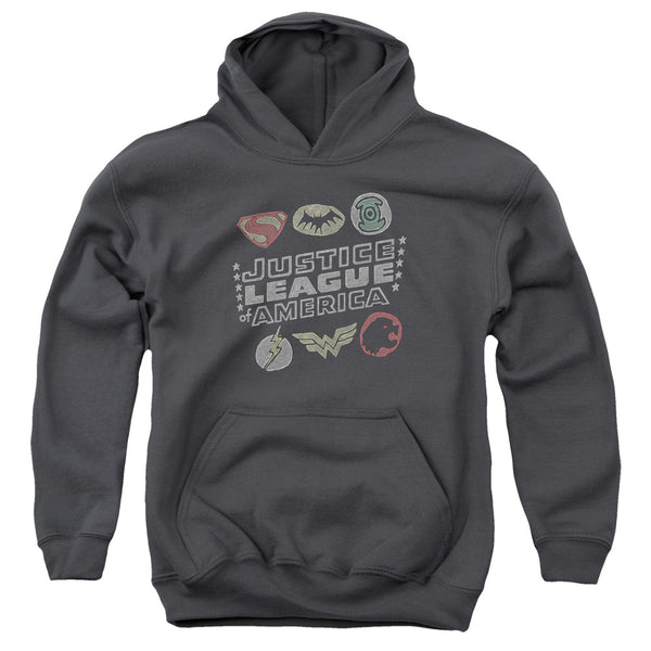 JLA - Symbols Youth Hooded Sweatshirt