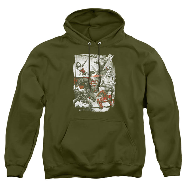 JLA - Green And Red Adult Pullover Hoodie