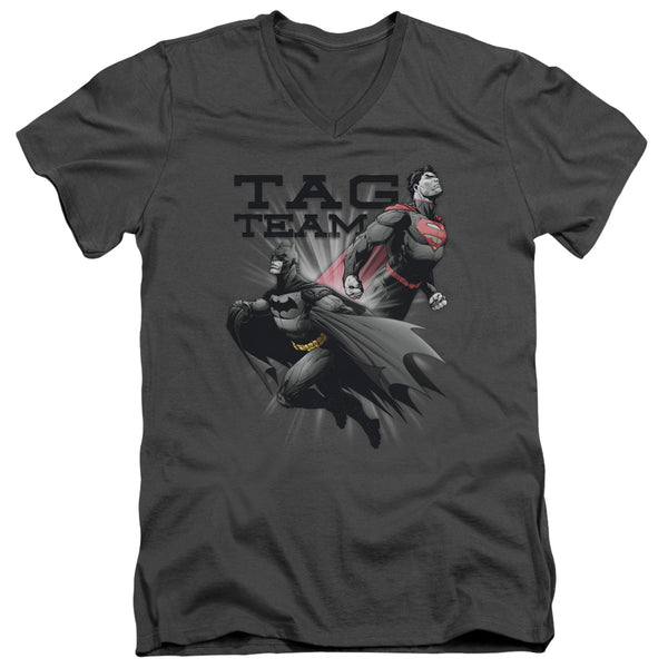 JLA - Tag Team Adult Slim Fit V Neck Cotton