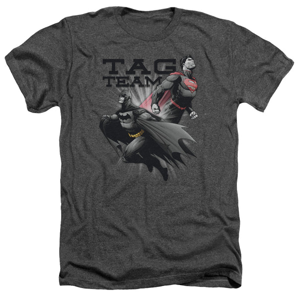 JLA - Tag Team Adult Regular Fit Heather Short Sleeve