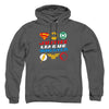 JLA - Pixel Logos Adult Pullover Hoodie