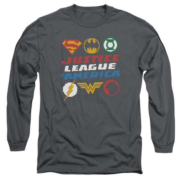 JLA - Pixel Logos Adult Long Sleeve