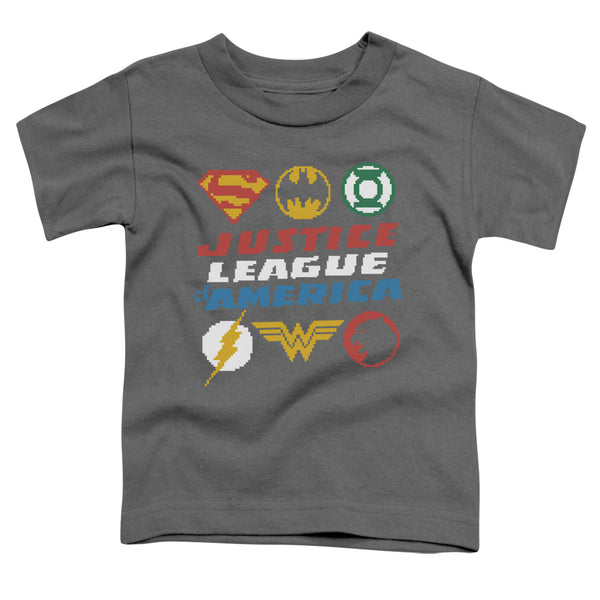 JLA - Pixel Logos Toddler Short Sleeve