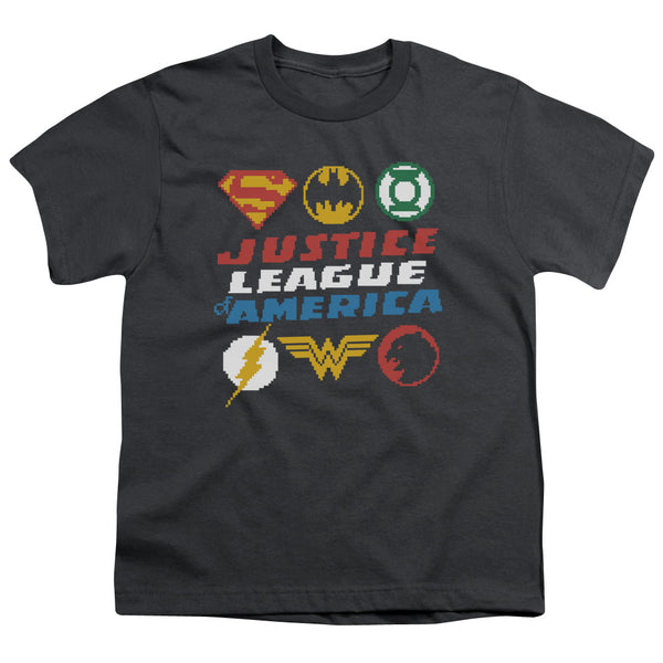 JLA - Pixel Logos Youth Short Sleeve