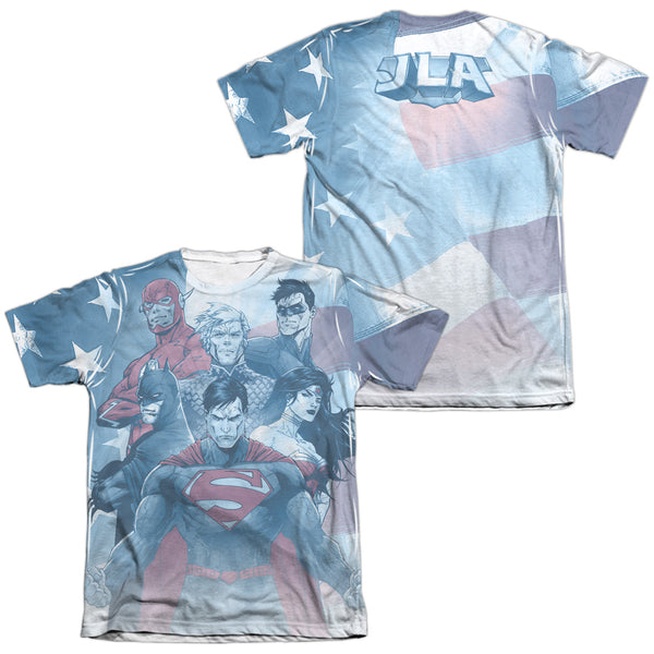 JLA - United (Front - Back Print) Adult Regular Fit Short Sleeve 65 - 35 Poly - Cotton