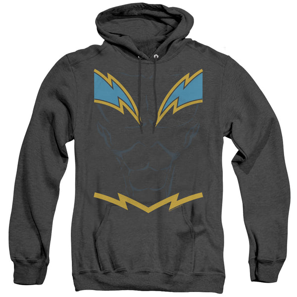 JLA - Black Lightning Adult Heather Hoodie