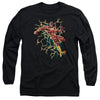JLA - Flash Symbol Knockout Adult Long Sleeve