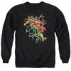JLA - Flash Symbol Knockout Adult Crewneck Sweatshirt