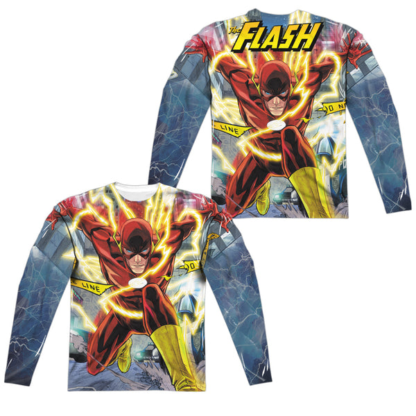 JLA - Police Line (Front - Back Print) L - S Adult Poly Crew