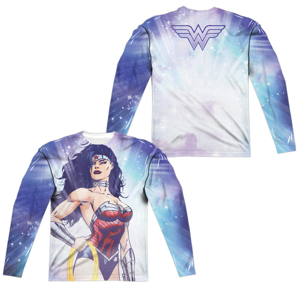 JLA - Warrior Goddess (Front - Back Print) L - S Adult Poly Crew