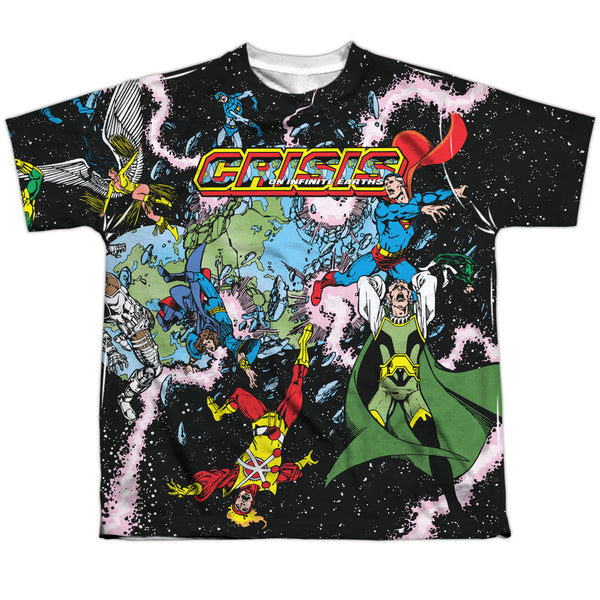 JLA - Crisis Variant Youth Short Sleeve 100% Poly