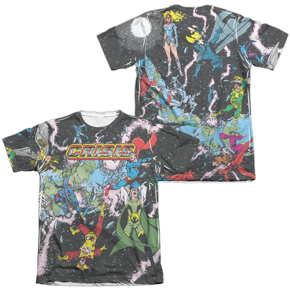 JLA - Crisis Variant (Front - Back Print) Adult Regular Fit Short Sleeve 65 - 35 Poly - Cotton