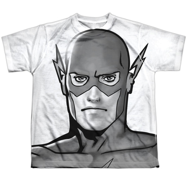JLA - Bw Flash Head Youth Short Sleeve 100% Poly