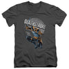 JLA - Deathstroke Retro Adult Slim Fit V Neck Cotton