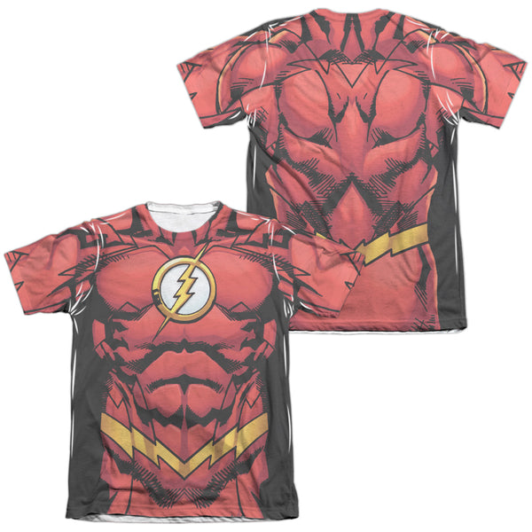 JLA - Flash 52 (Front - Back Print) Adult Regular Fit Short Sleeve 65 - 35 Poly - Cotton