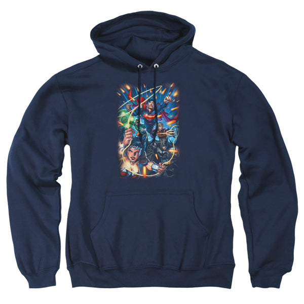 JLA - Under Attack Adult Pullover Hoodie