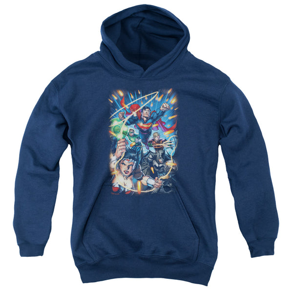 JLA - Under Attack Youth Hooded Sweatshirt