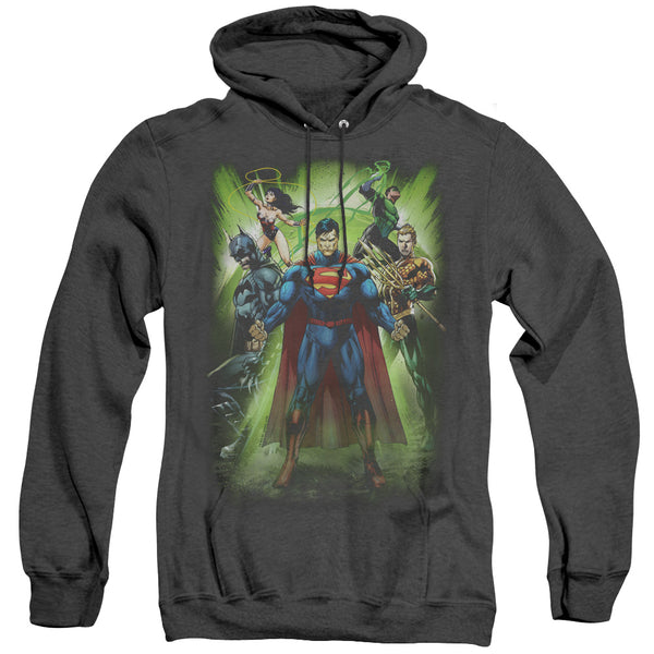 JLA - Power Burst Adult Heather Hoodie