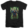 JLA - Power Burst Adult Slim Fit V Neck Cotton