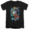 JLA - Electric Team Adult Slim Fit V Neck Cotton