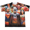 JLA - Wall Of Heroes Youth Short Sleeve 100% Poly