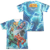 JLA - Lightning Team (Front - Back Print) Adult Regular Fit Short Sleeve 65 - 35 Poly - Cotton